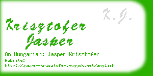 krisztofer jasper business card